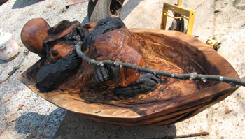 Fishing Bear in Boat in Bibs