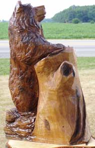 Bear Bench Back View