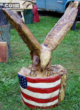 Eagle with American Flag