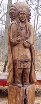 Commissioned 7'Native American Indian