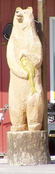 6' Chainsaw Bear with Fish Comissioned by: Wooden Indian Pawn Shop Defiance, OH