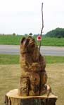 Bear Sitting Fishing with pole